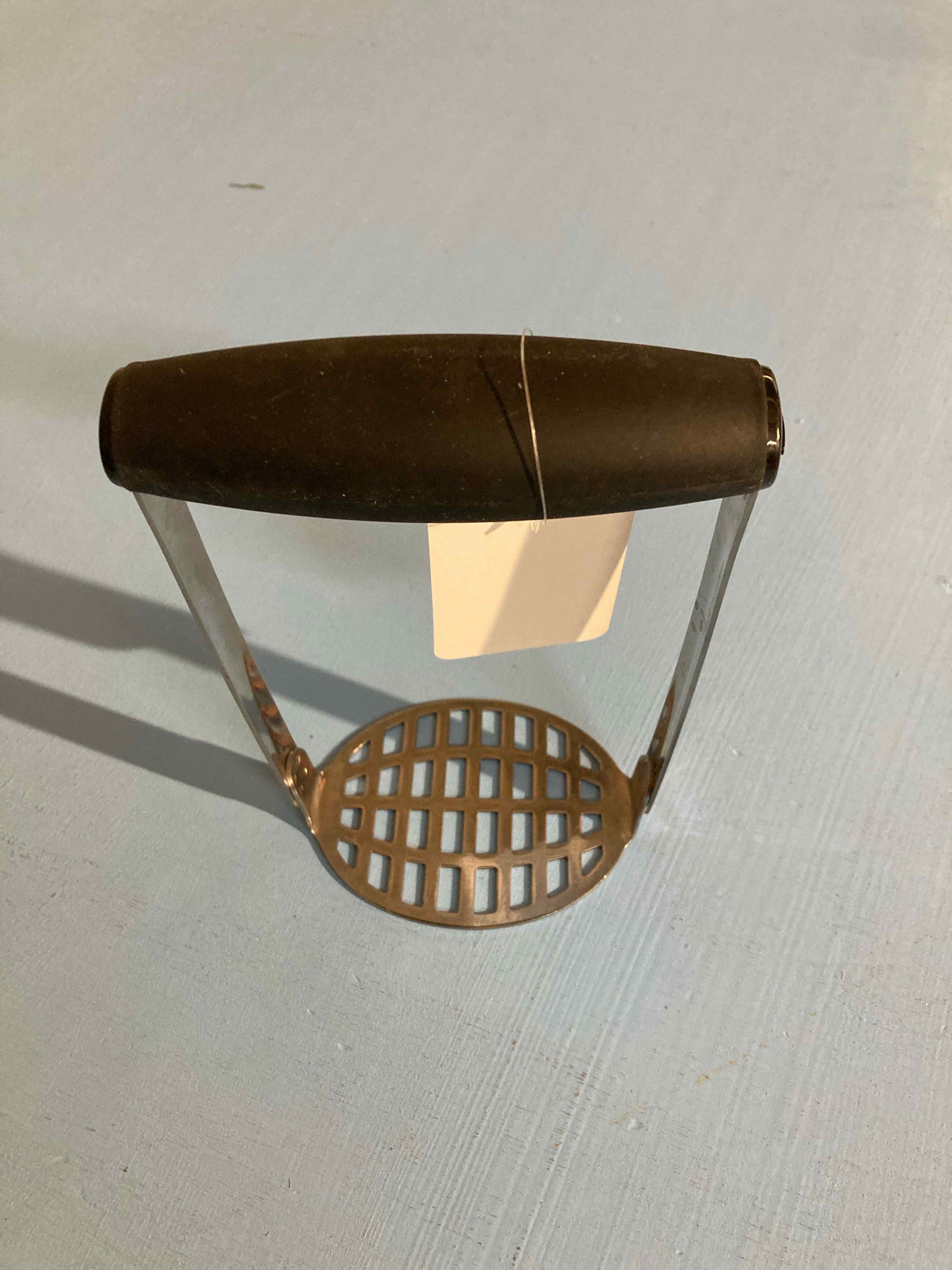 Stainless Steel Potato Masher with Rubber Handle