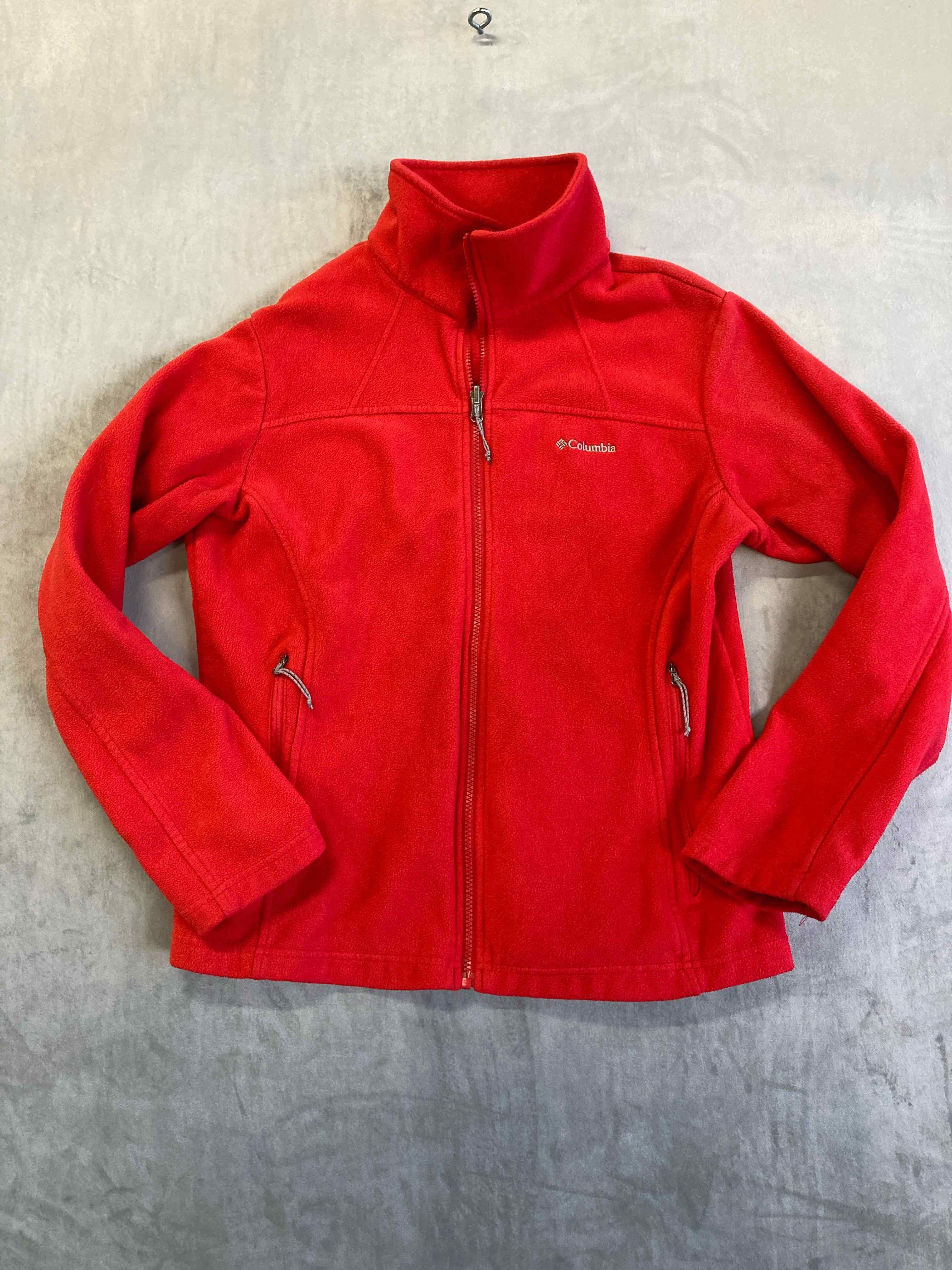 Columbia Red Full-Zip Fleece Jacket - XL