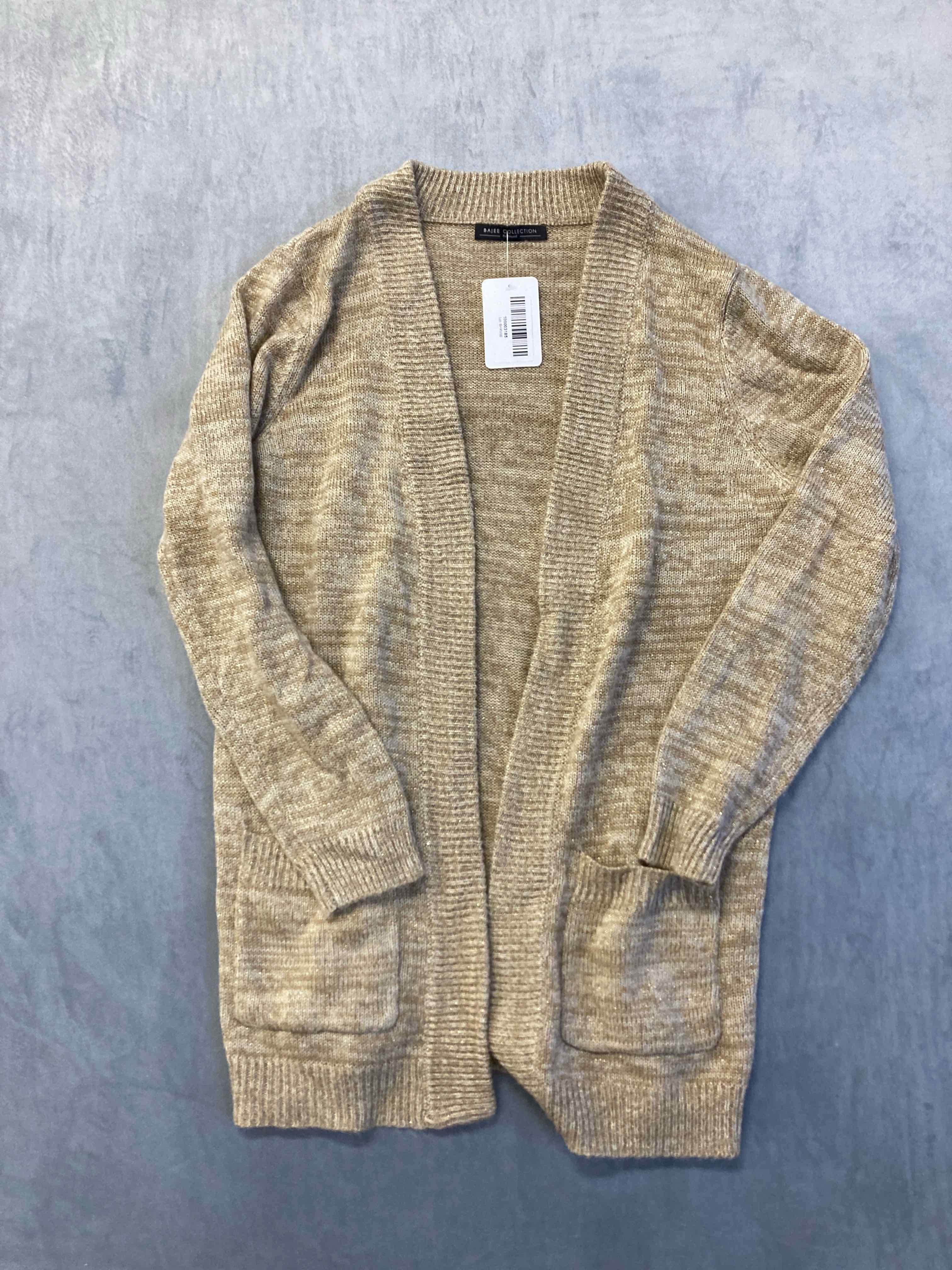 Beige Open‑Front Knit Cardigan (Bajee Collection) - S
