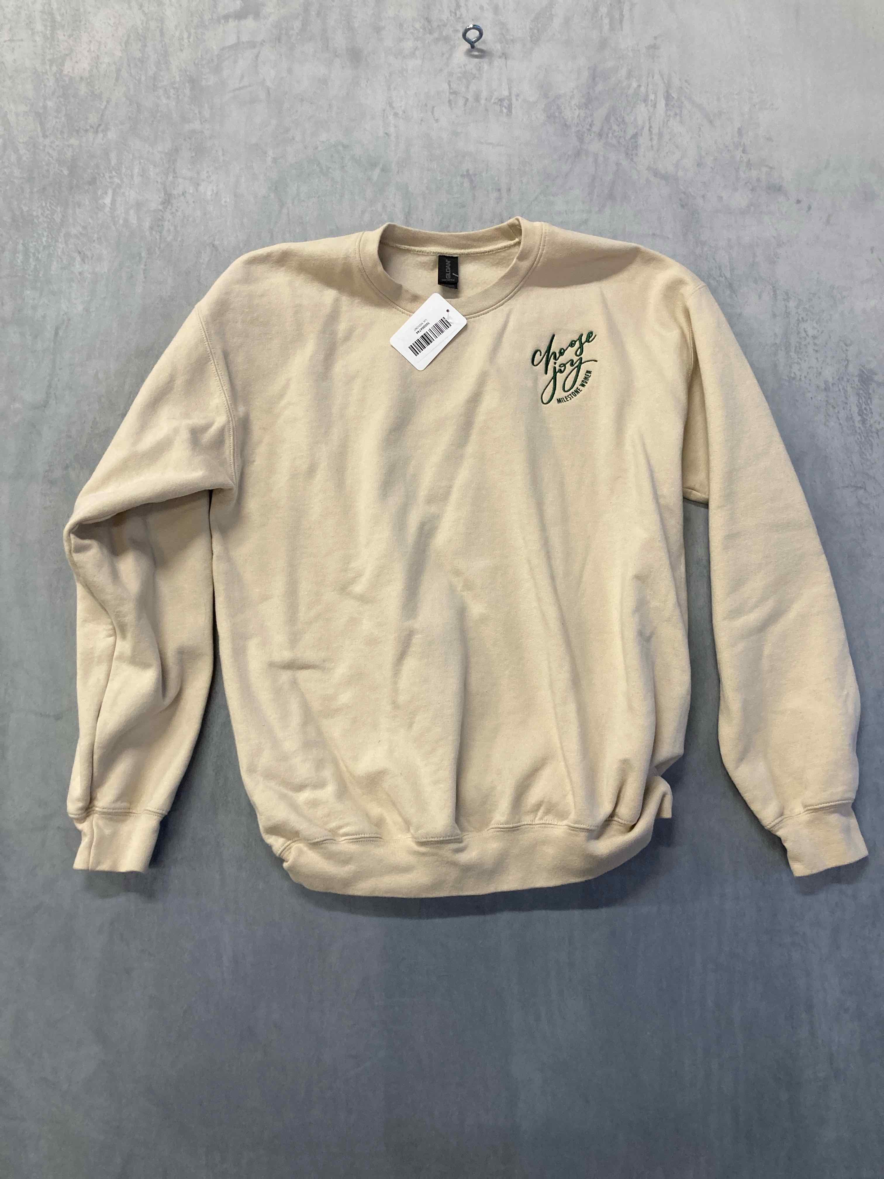 Gildan Beige Cotton Blend Sweatshirt