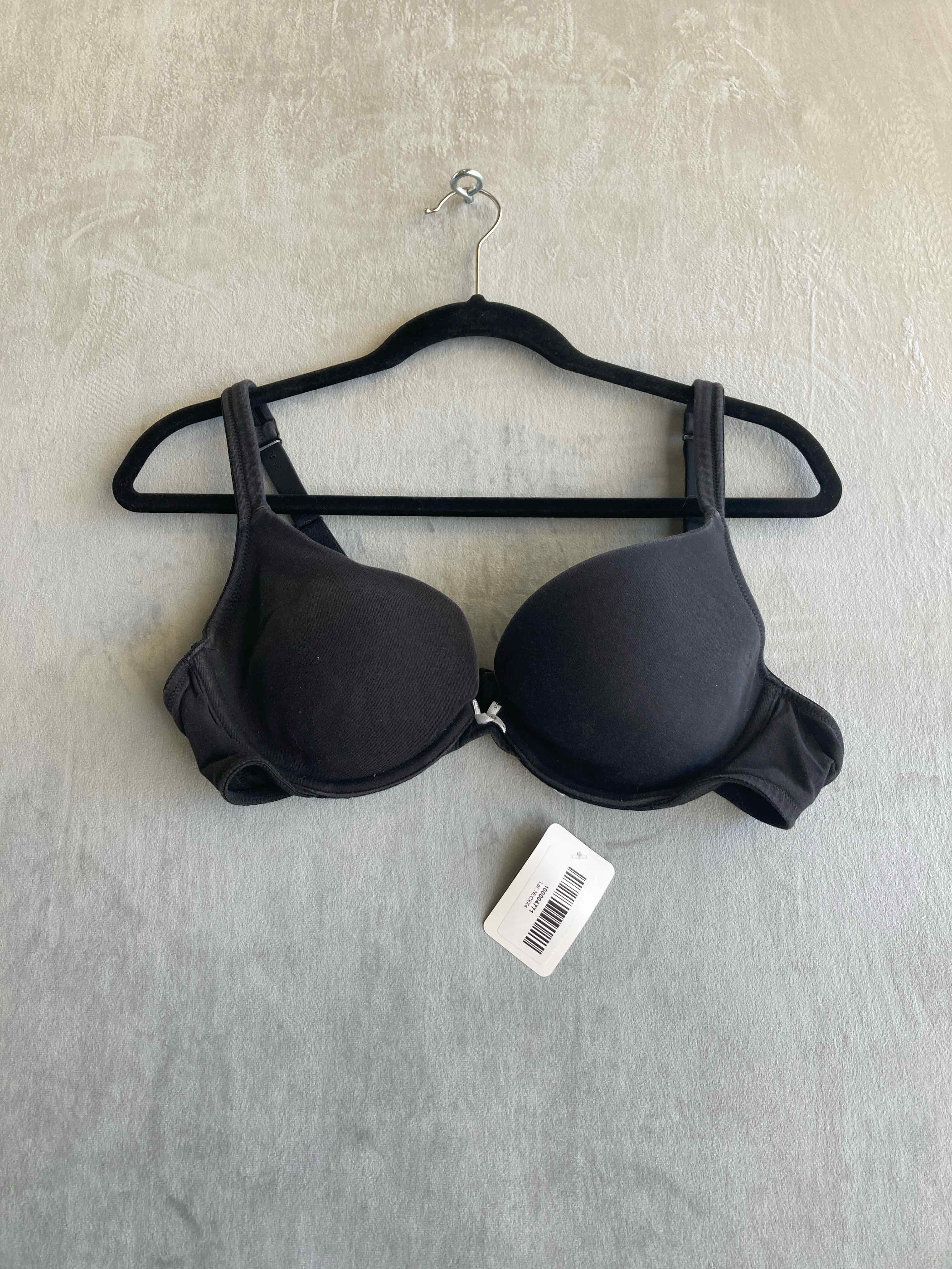Cacique Black Cotton Blend Bra 38C