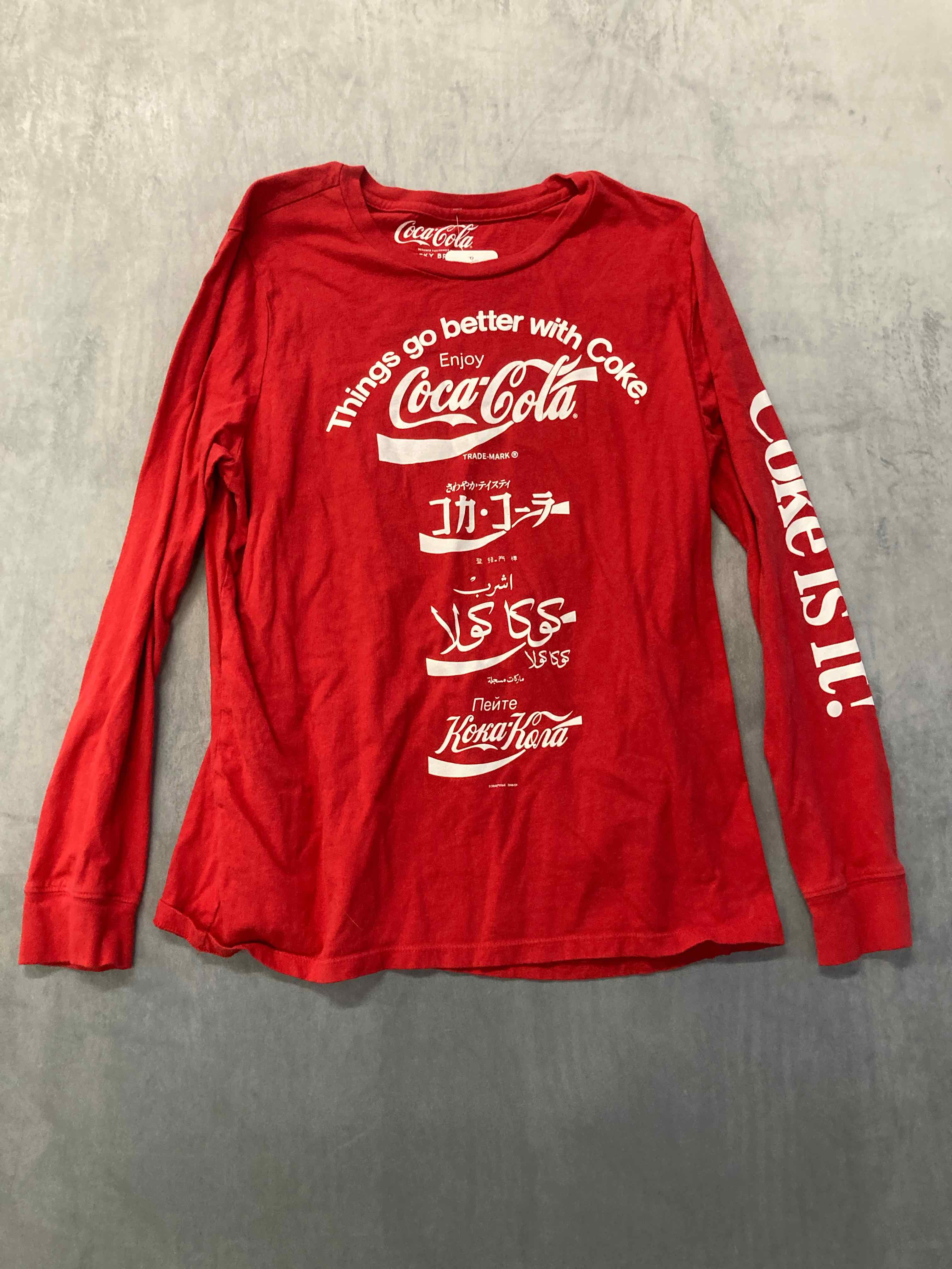 Lucky Brand Red Cotton Long Sleeve T-Shirt Large