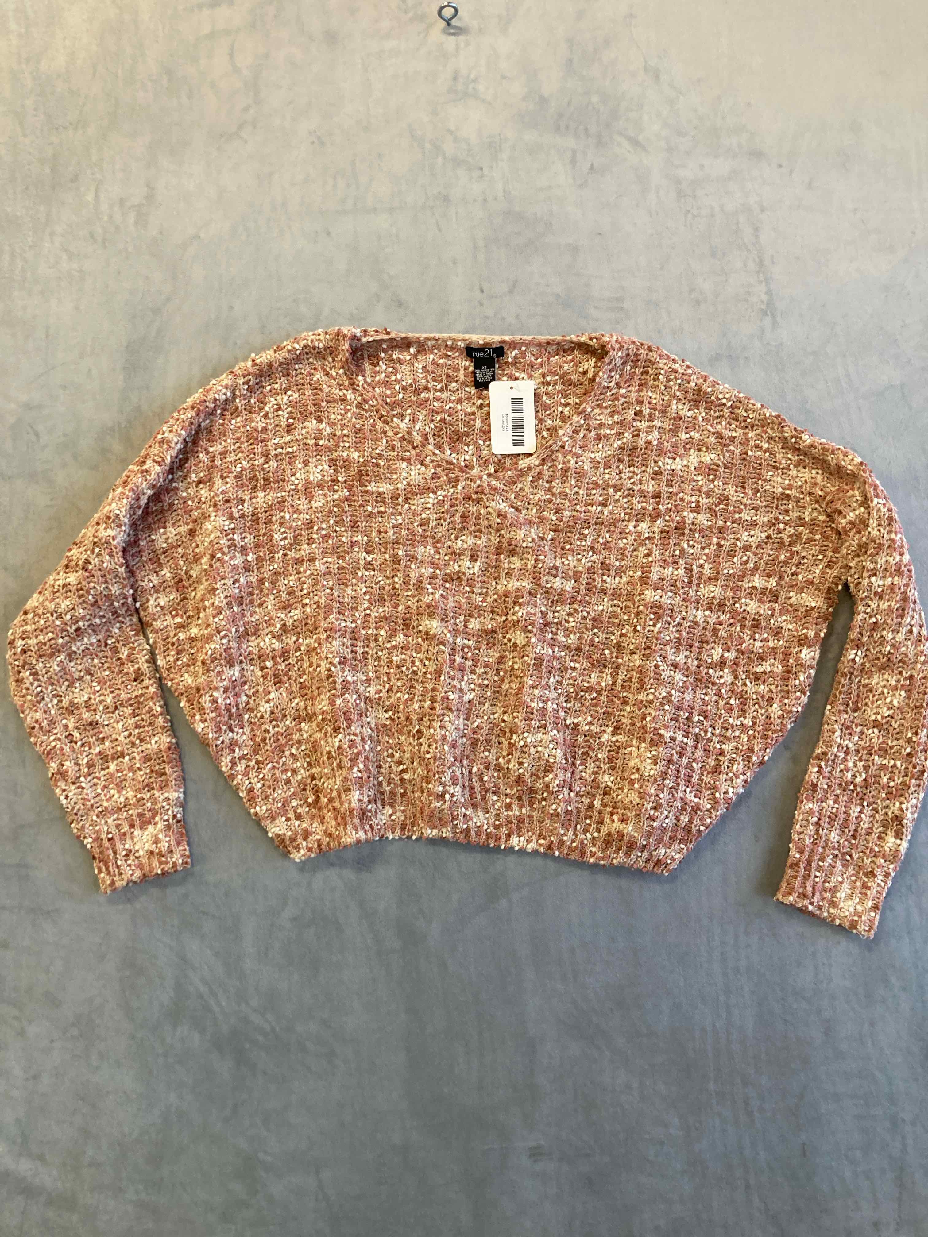 rue21 Tan Pink Knit Sweater XS