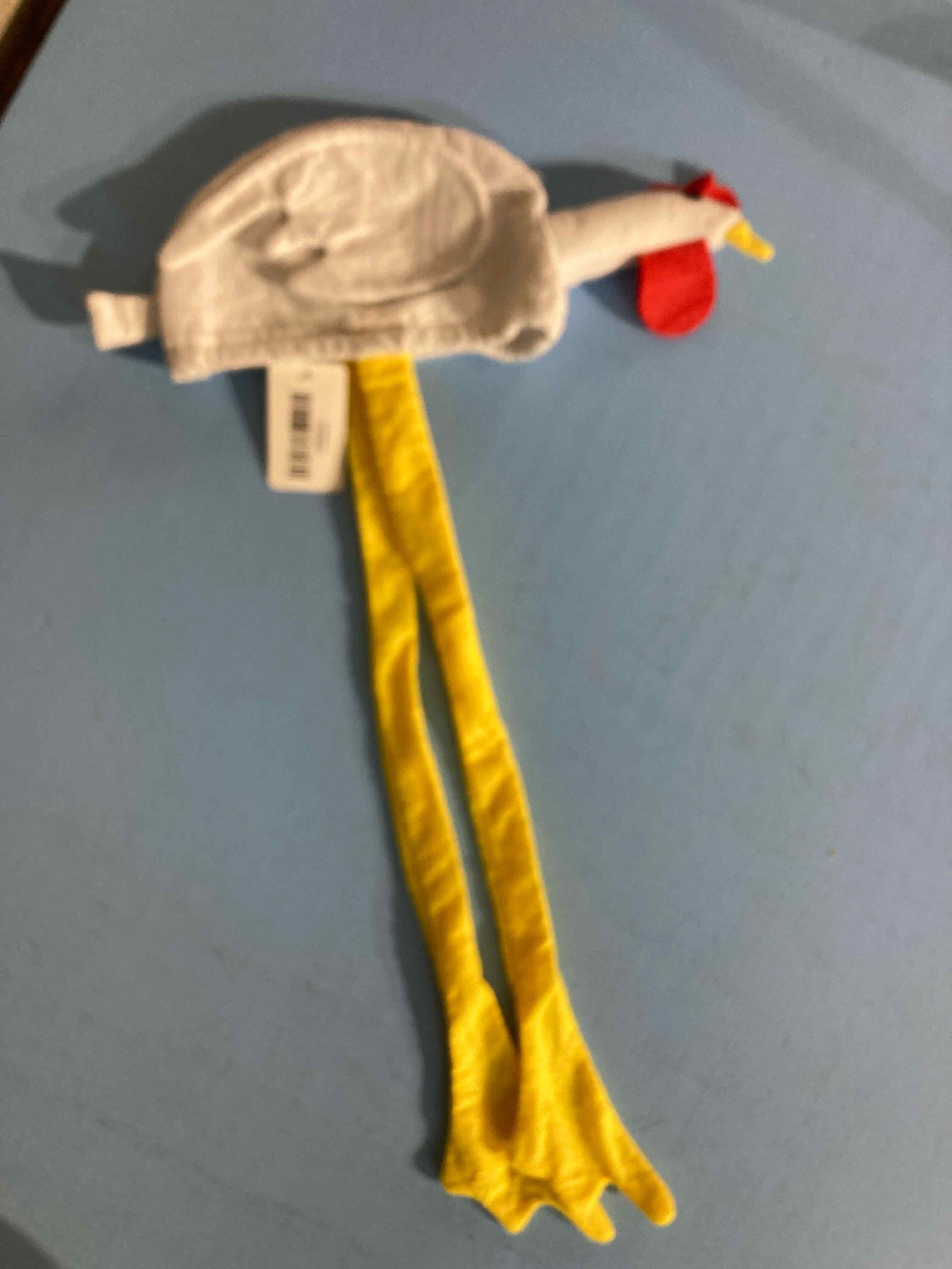 White Yellow Plush Chicken Toy