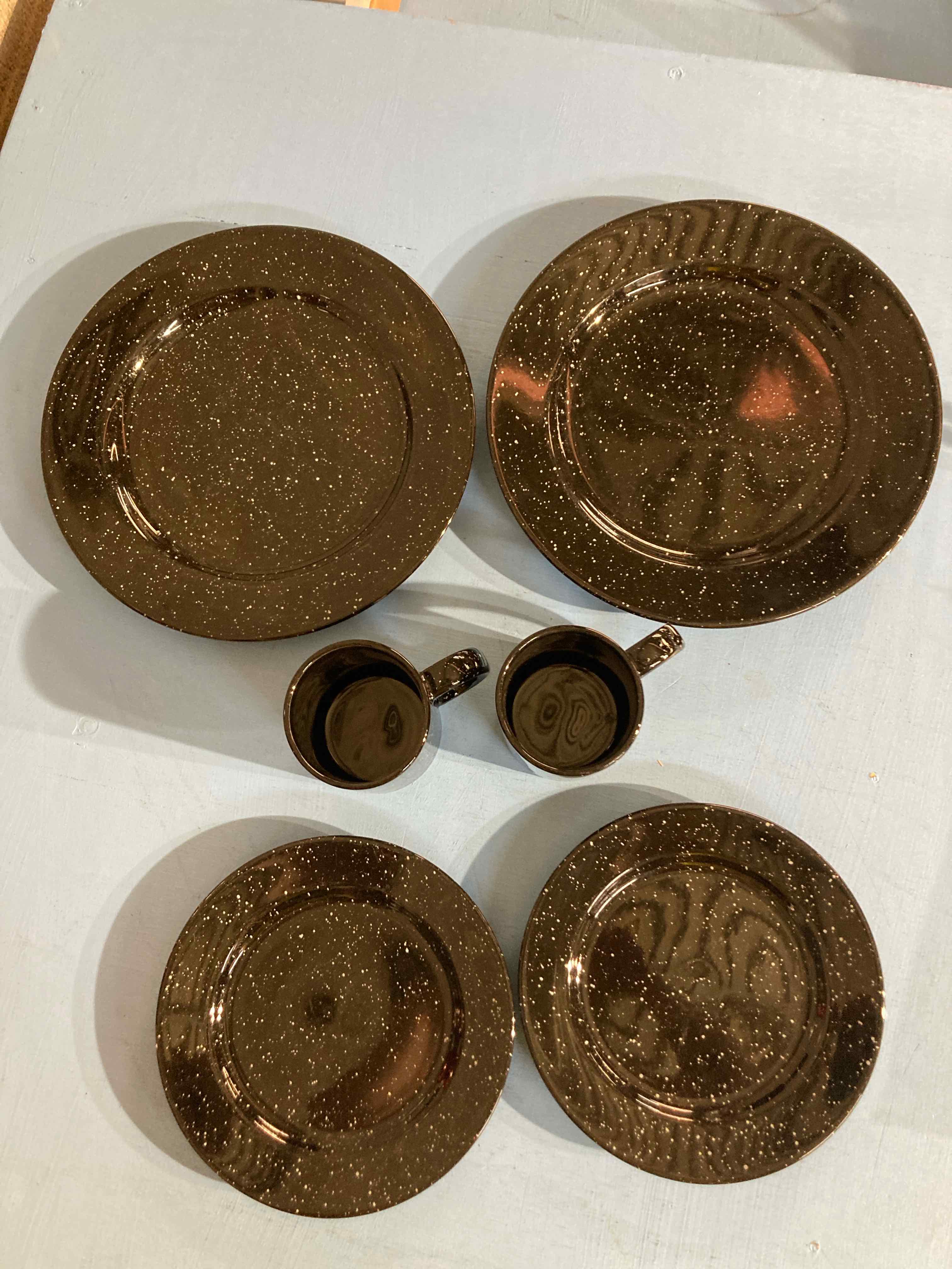 Black Speckled Dinnerware Set